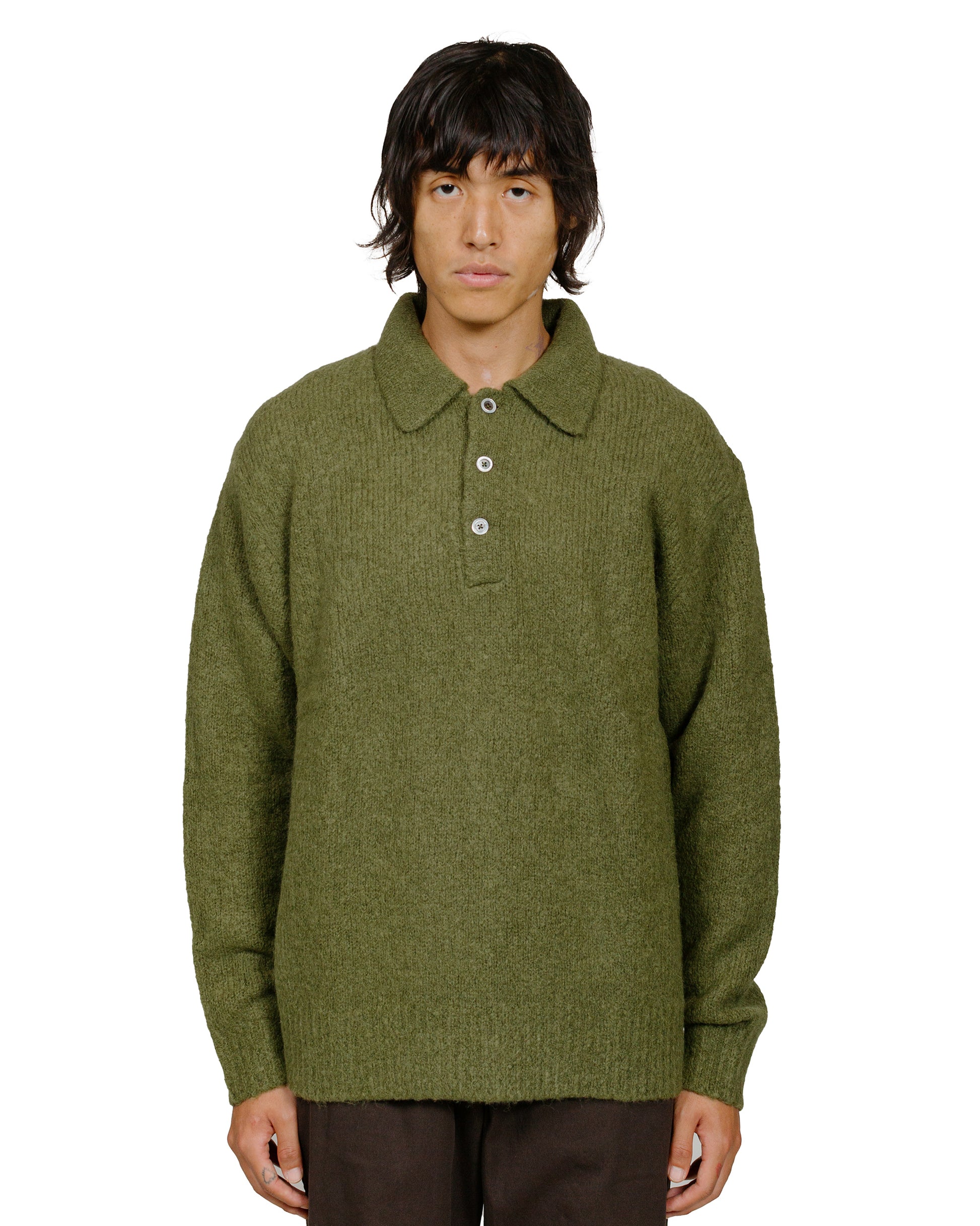 lost & found Norse Projects Norse Projects Rasmus Relaxed Brushed Polo Ivy Green