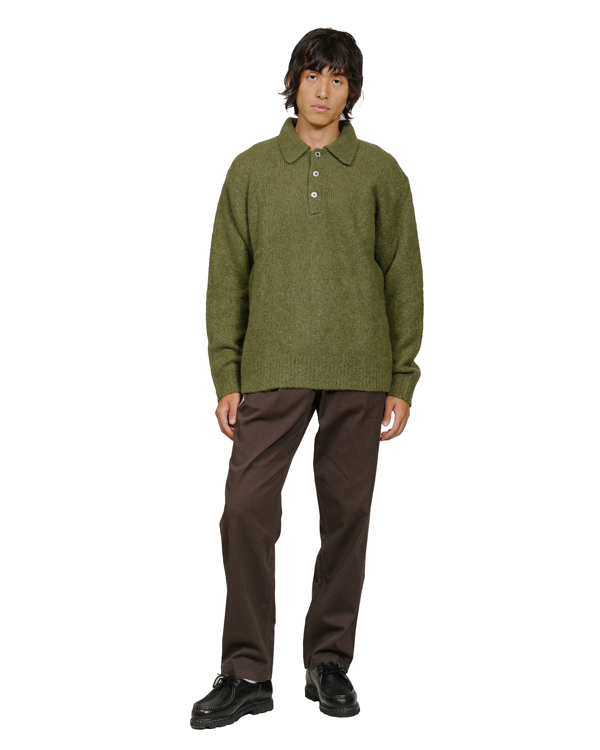 lost & found Norse Projects Norse Projects Rasmus Relaxed Brushed Polo Ivy Green