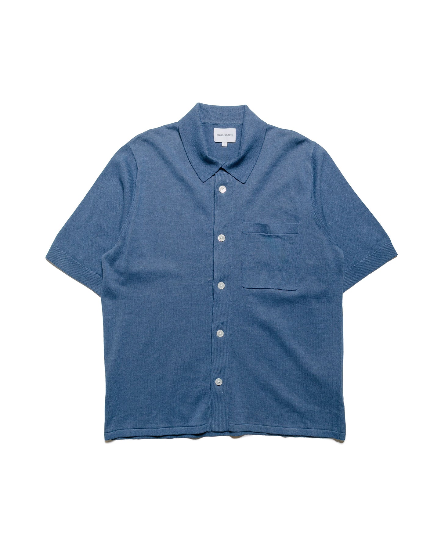lost & found Norse Projects Norse Projects Rollo Cotton Linen SS Shirt Calcite Blue