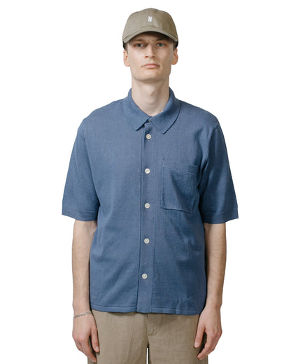lost & found Norse Projects Norse Projects Rollo Cotton Linen SS Shirt Calcite Blue