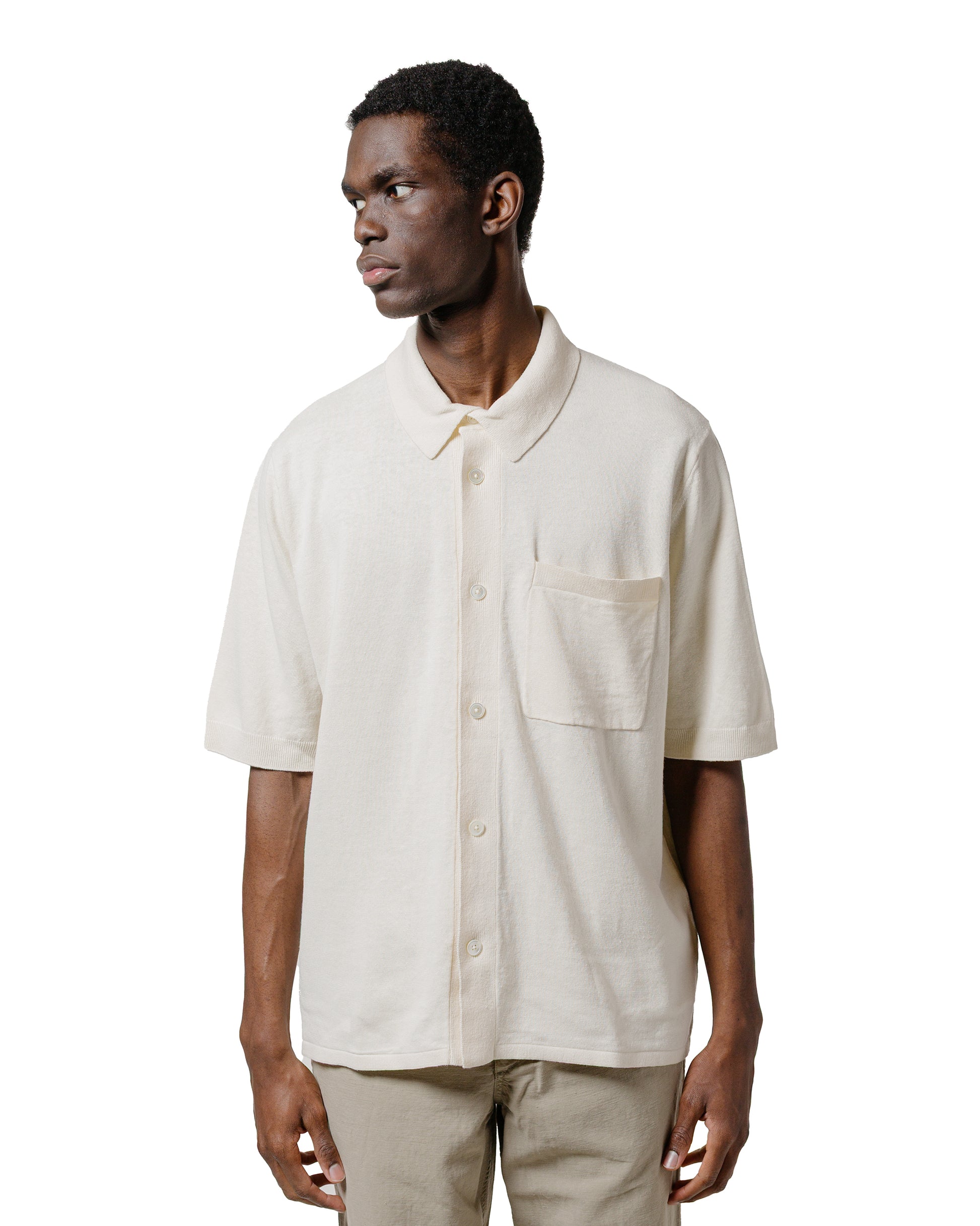 lost & found Norse Projects Norse Projects Rollo Cotton Linen SS Shirt Kit White