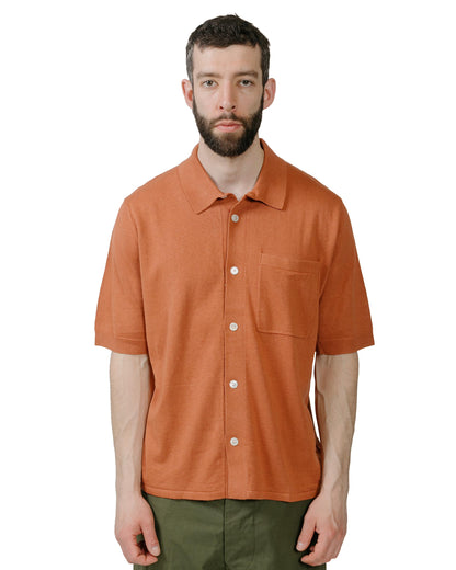 lost & found Norse Projects Norse Projects Rollo Cotton Linen SS Shirt Red Clay