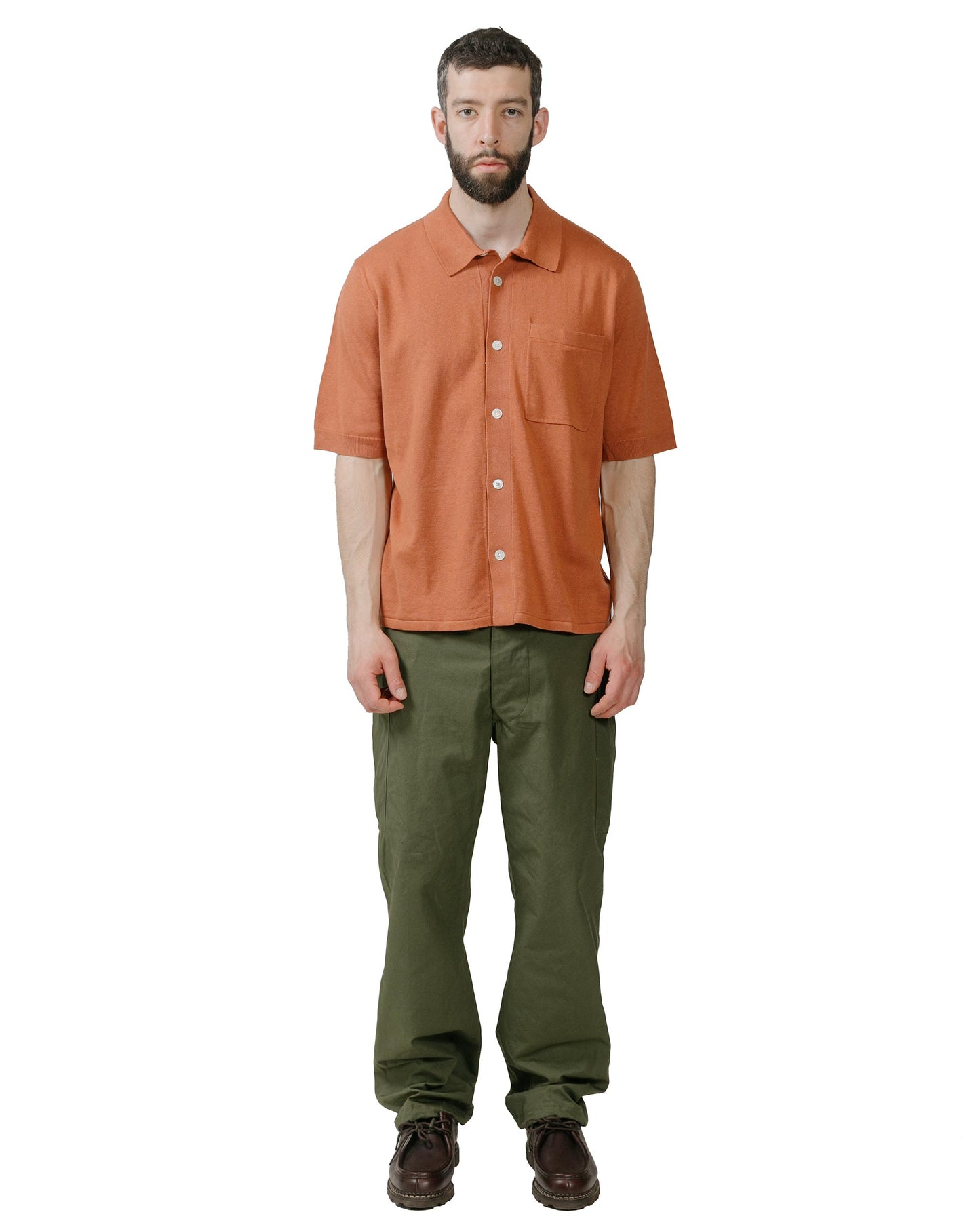 lost & found Norse Projects Norse Projects Rollo Cotton Linen SS Shirt Red Clay