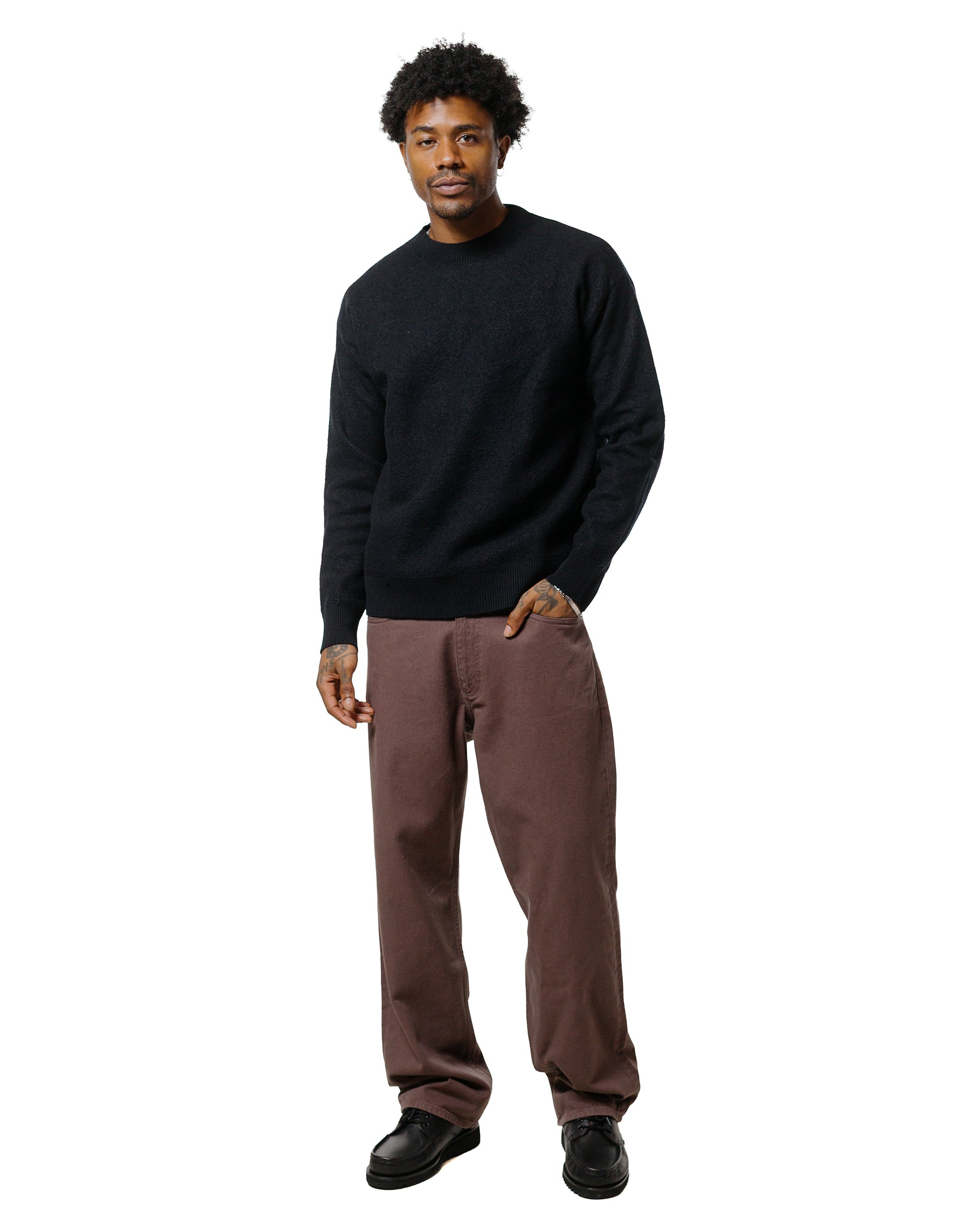 lost & found Norse Projects Norse Projects Rom Boiled Wool Crewneck Dark Navy