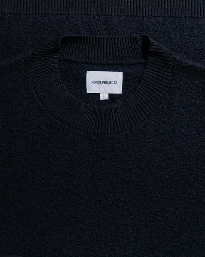 lost & found Norse Projects Norse Projects Rom Boiled Wool Crewneck Dark Navy