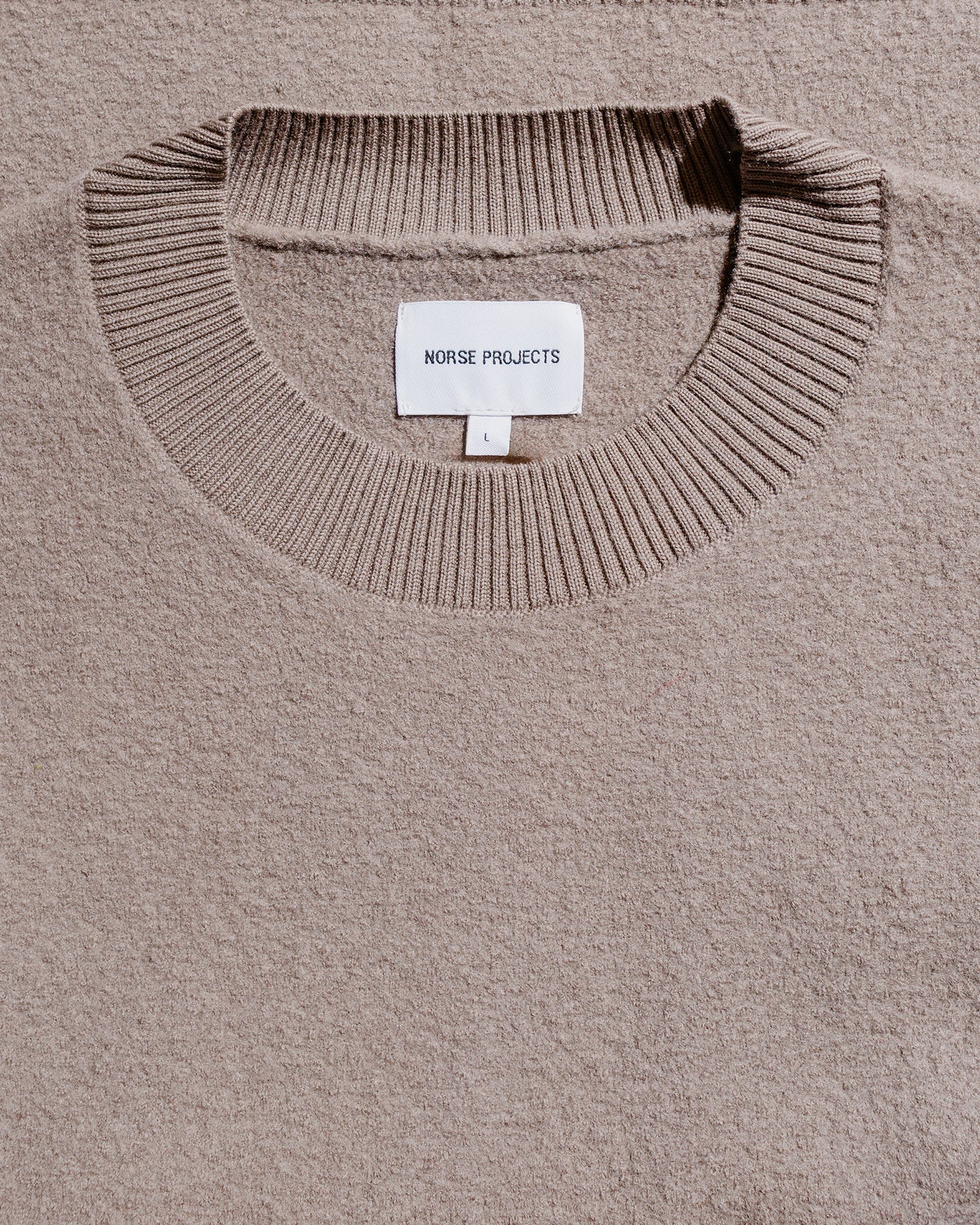 lost & found Norse Projects Norse Projects Rom Boiled Wool Crewneck Walnut