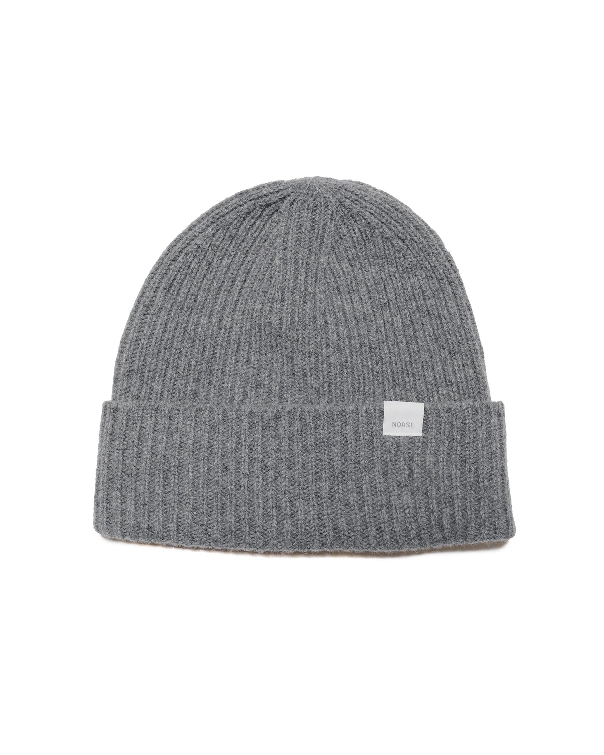 lost & found Norse Projects Norse Projects Standard Merino Lambswool Beanie Grey Melange