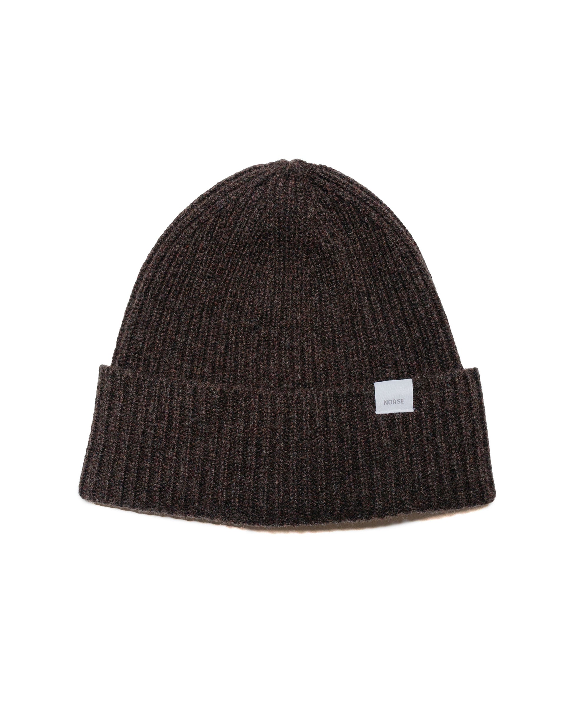 lost & found Norse Projects Norse Projects Standard Merino Lambswool Beanie Heathland Brown