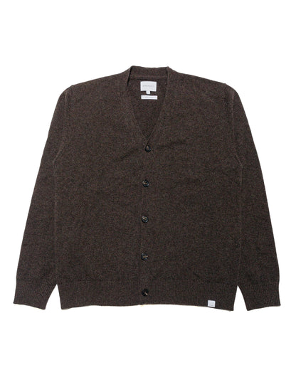 lost & found Norse Projects Norse Projects Standard Merino Lambswool Cardigan Heathland Brown