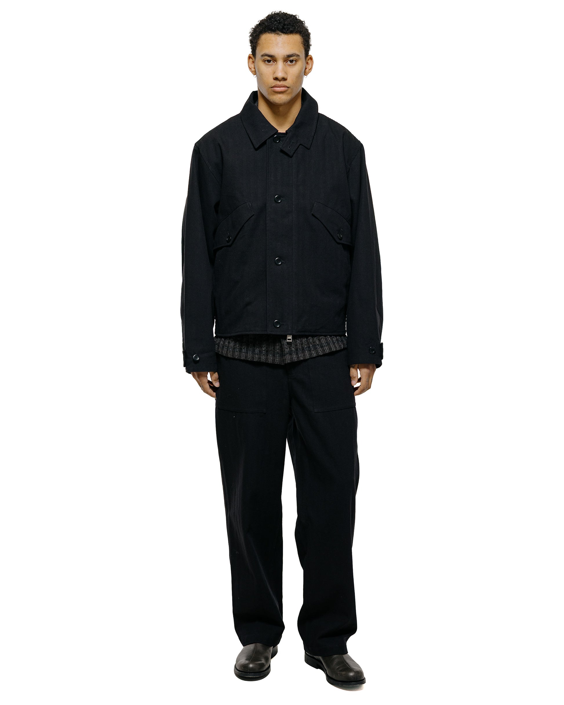 lost & found Norse Projects Norse Projects Vandel Herringbone Twill Flight Jacket All Black