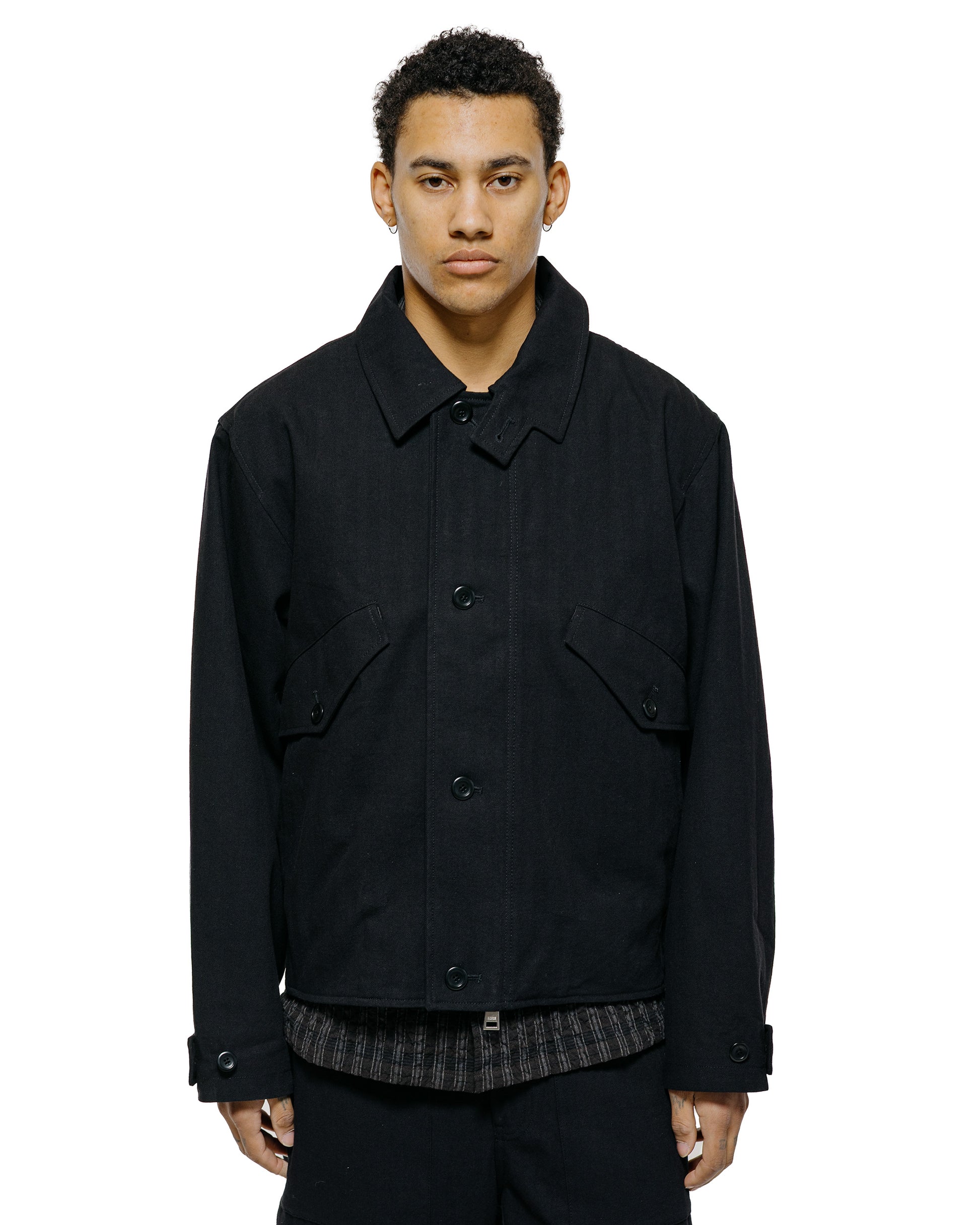 lost & found Norse Projects Norse Projects Vandel Herringbone Twill Flight Jacket All Black
