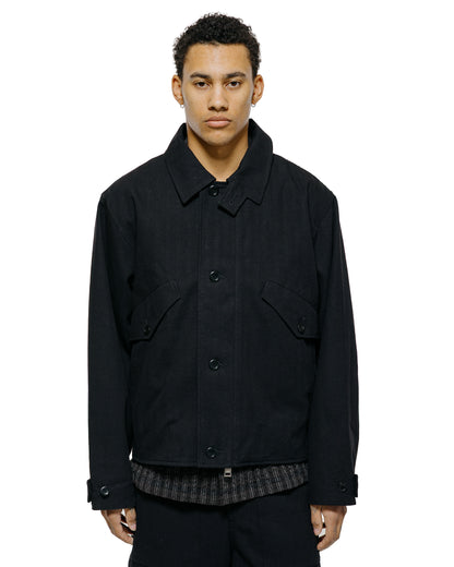 lost & found Norse Projects Norse Projects Vandel Herringbone Twill Flight Jacket All Black
