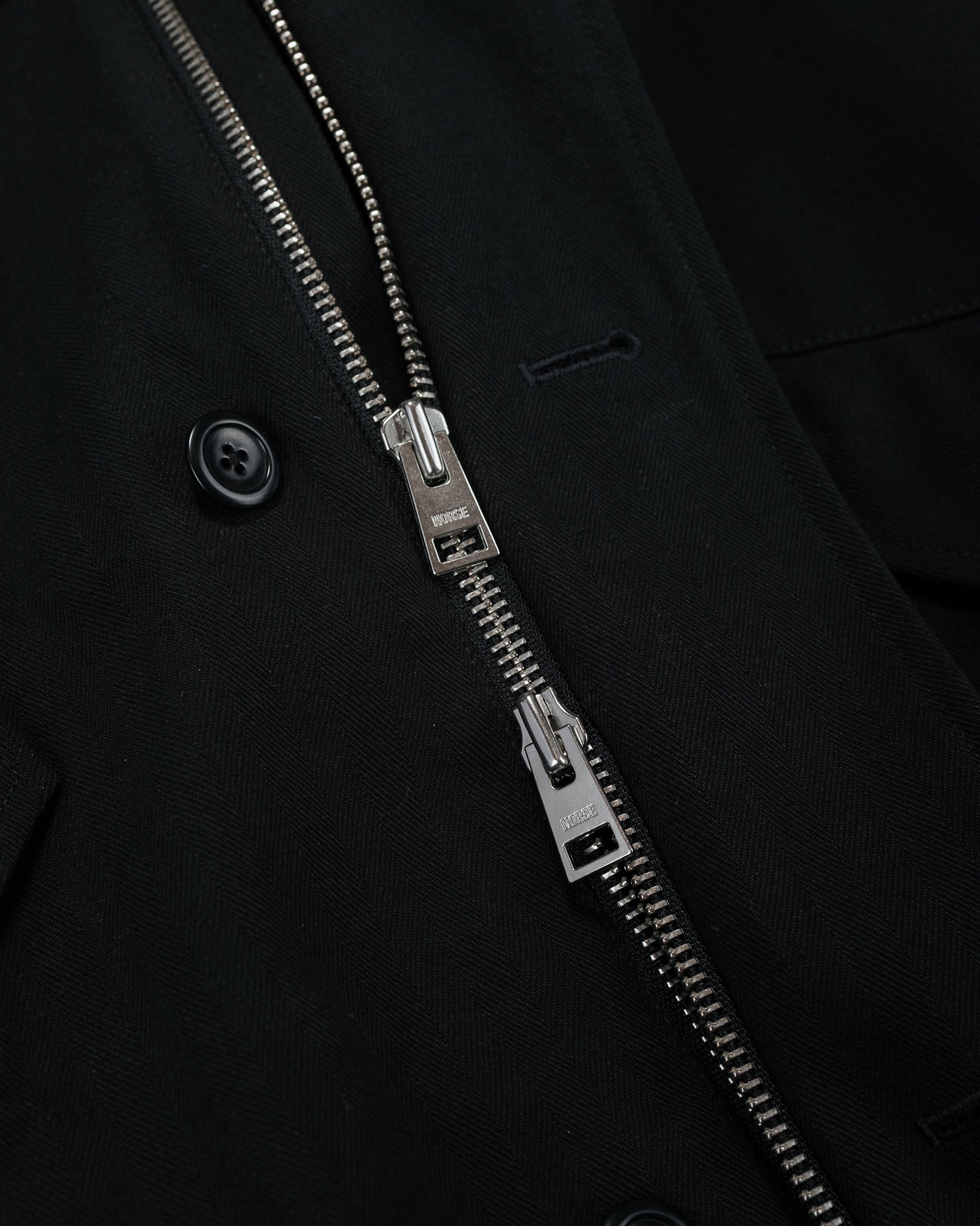 lost & found Norse Projects Norse Projects Vandel Herringbone Twill Flight Jacket All Black