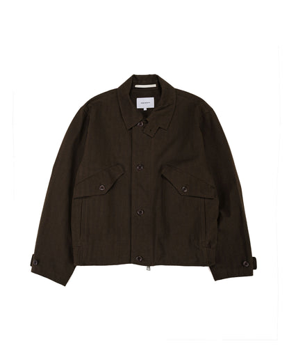 lost & found Norse Projects Norse Projects Vandel Herringbone Twill Flight Jacket Delicioso Brown