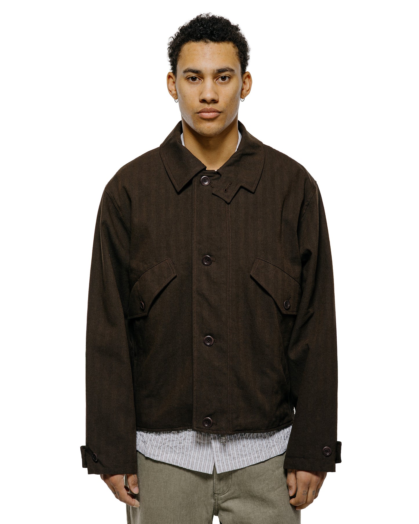 lost & found Norse Projects Norse Projects Vandel Herringbone Twill Flight Jacket Delicioso Brown