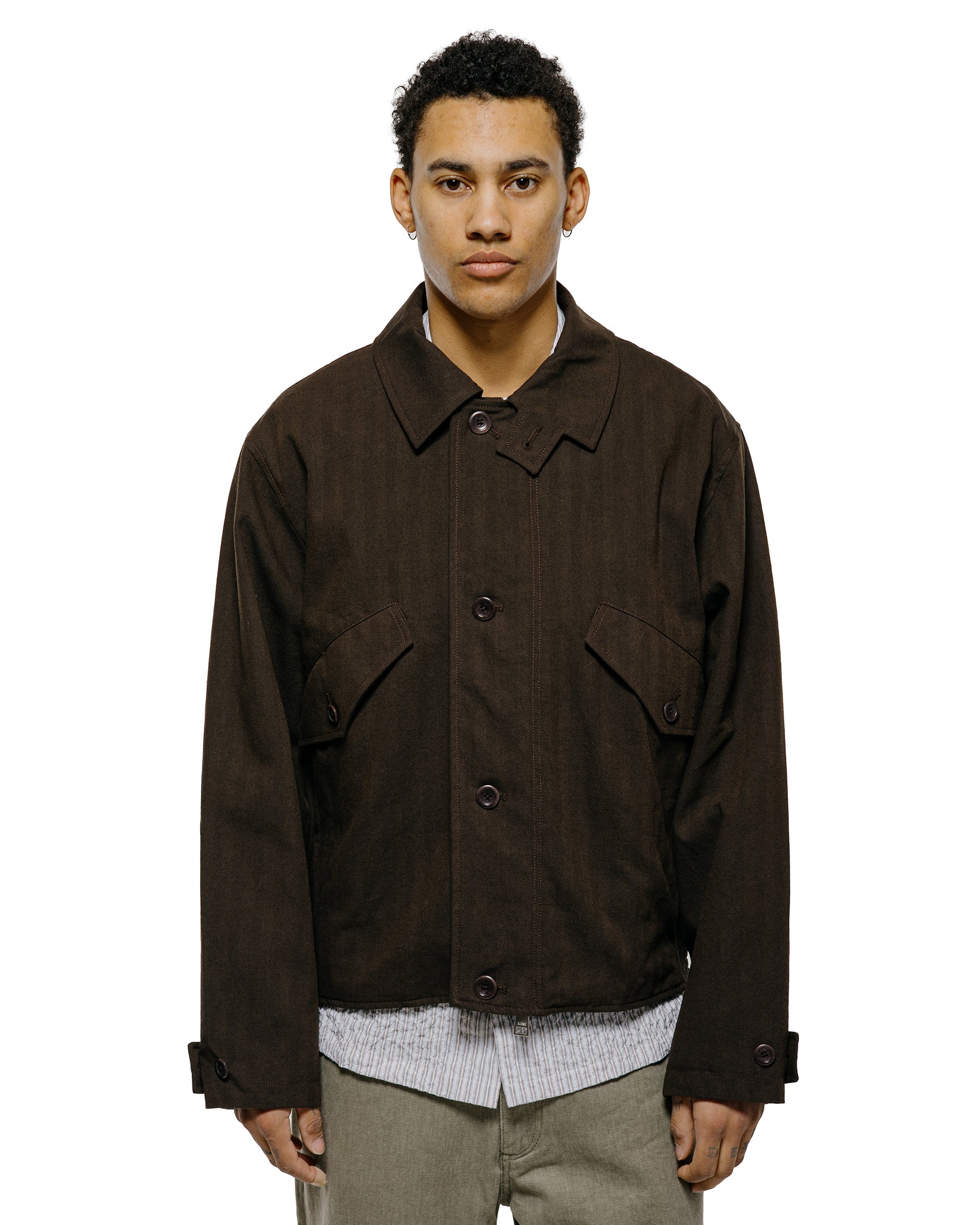 lost & found Norse Projects Norse Projects Vandel Herringbone Twill Flight Jacket Delicioso Brown