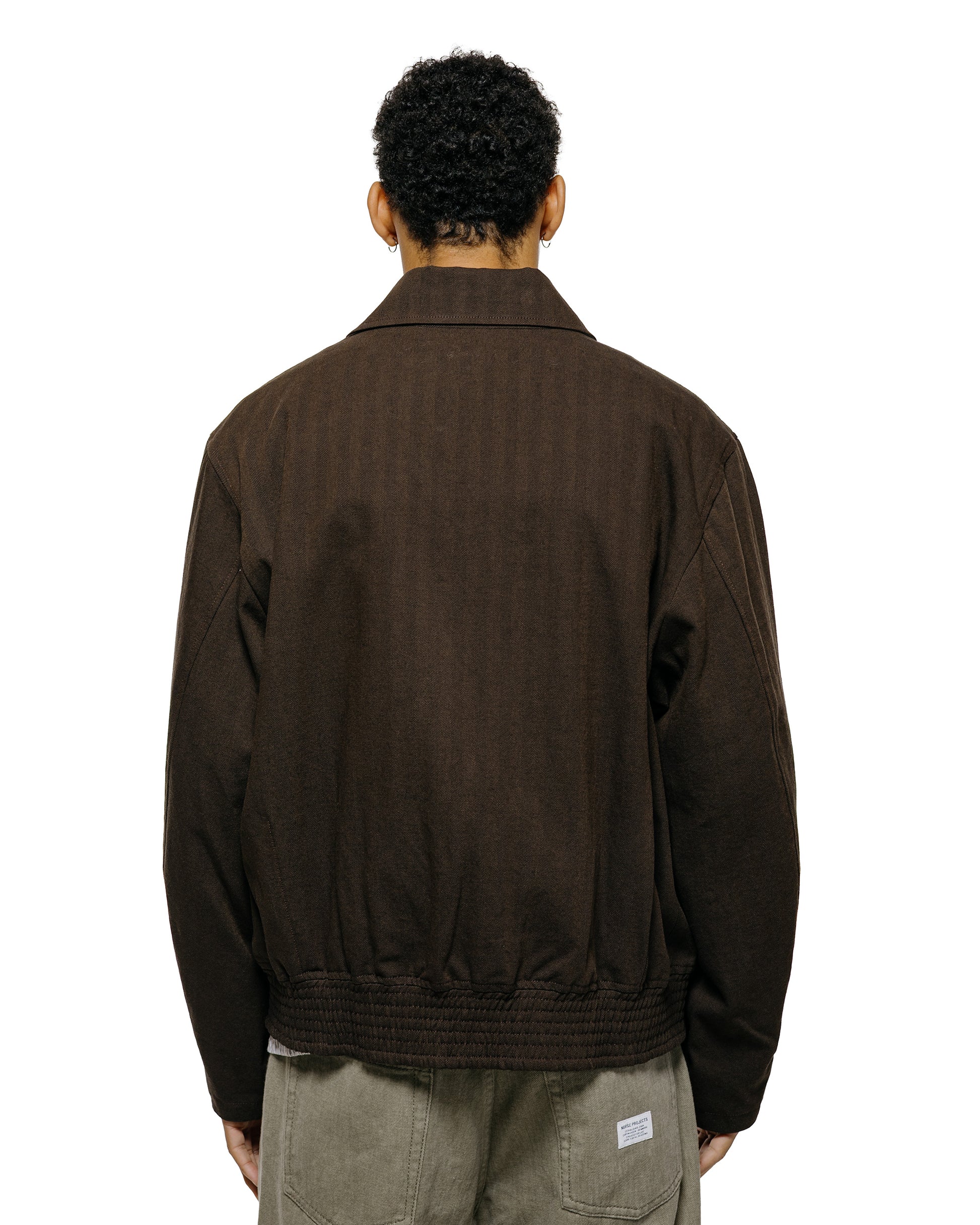 lost & found Norse Projects Norse Projects Vandel Herringbone Twill Flight Jacket Delicioso Brown