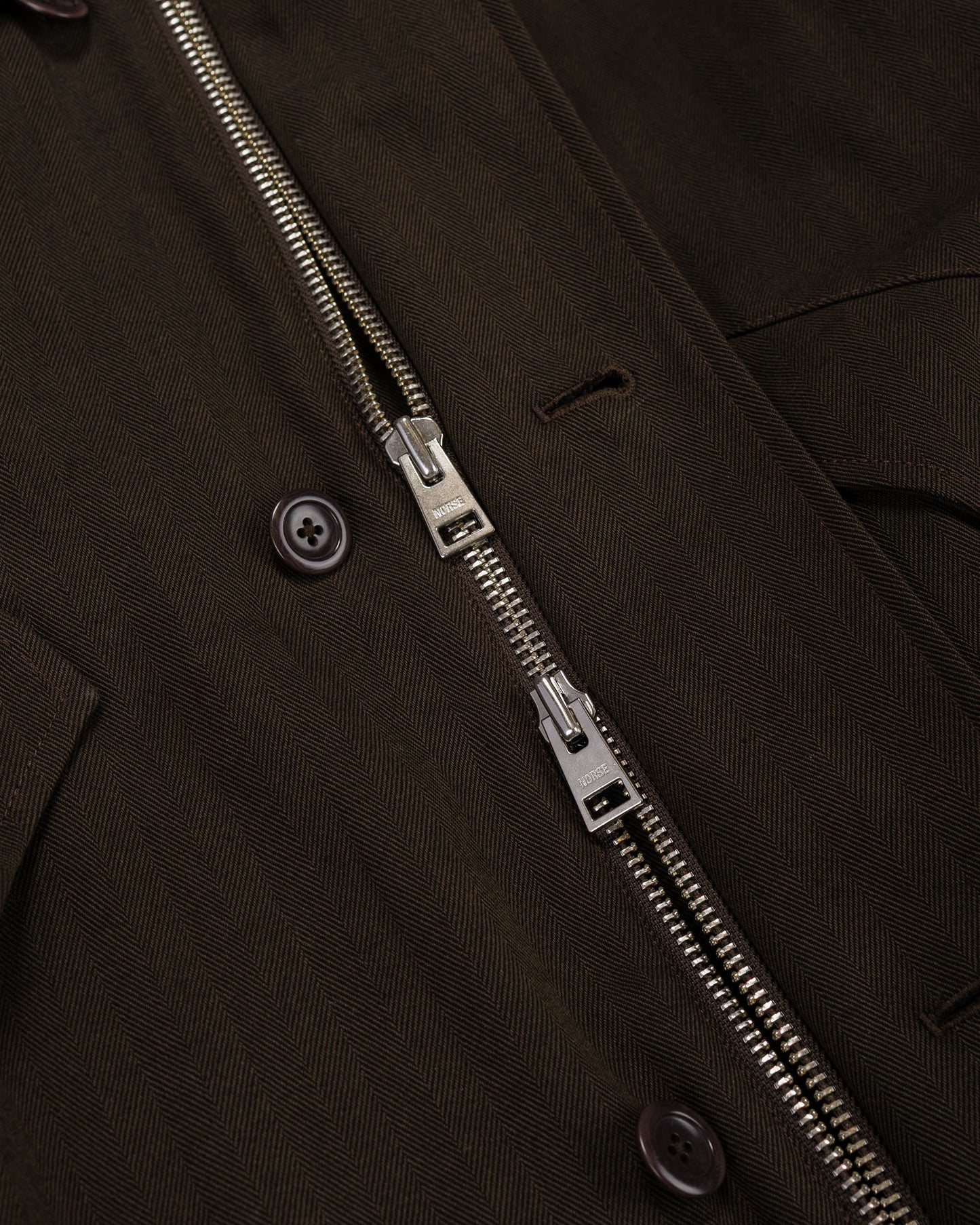 lost & found Norse Projects Norse Projects Vandel Herringbone Twill Flight Jacket Delicioso Brown