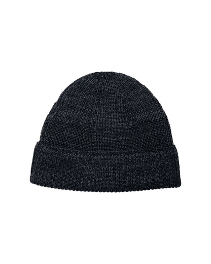 Norse Projects Wool Cotton Rib Beanie Dark Grey Melange