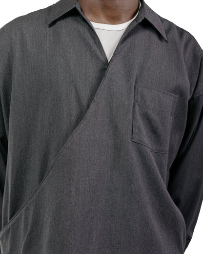 Old Joe Asymmetry Front Tunic Shirts (Long-Sleeve) Graphite