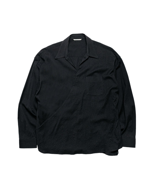 Old Joe Asymmetry Front Tunic Shirts (Long-Sleeve) Onyx