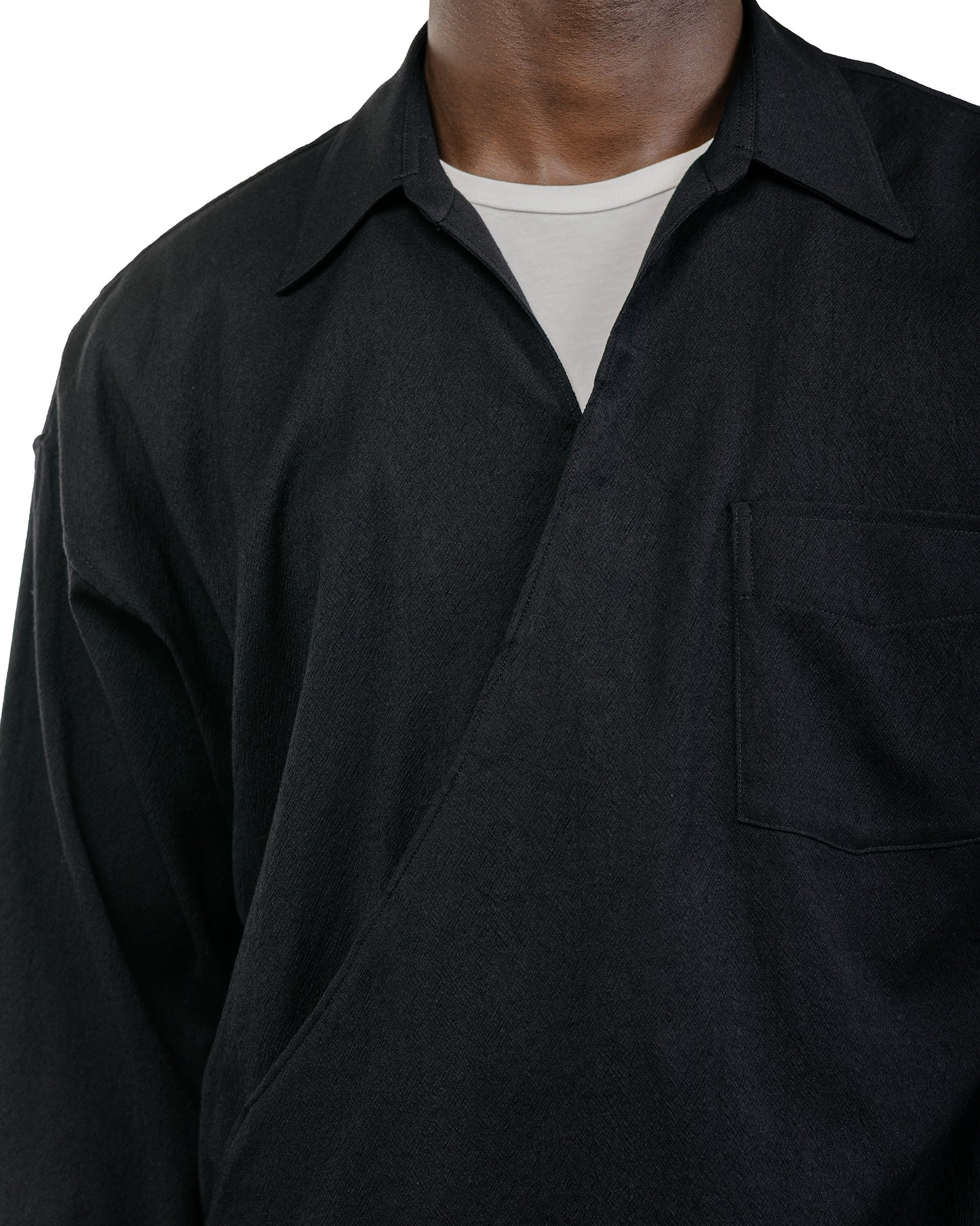 Old Joe Asymmetry Front Tunic Shirts (Long-Sleeve) Onyx