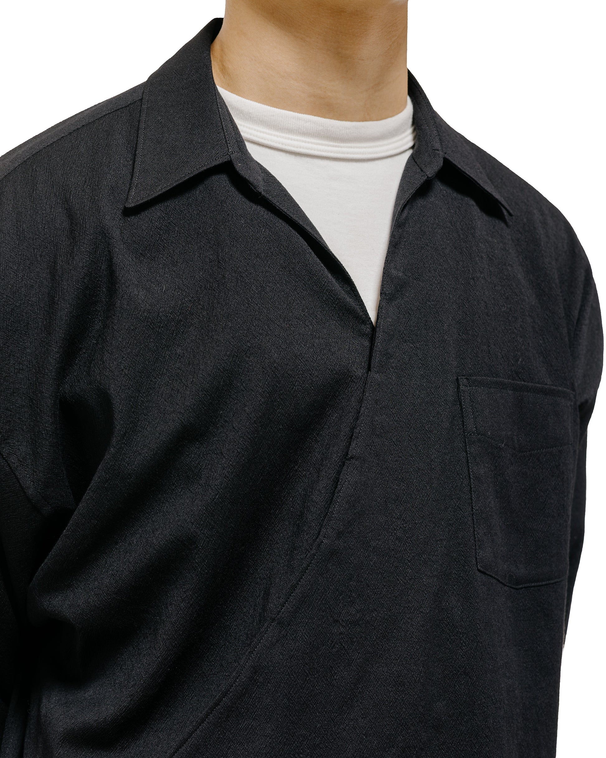Old Joe Asymmetry Front Tunic Shirts (Long-Sleeve) Onyx