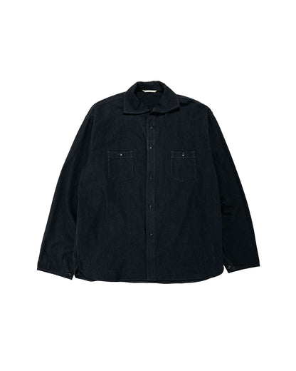 Old Joe Camp Collar Marine Shirts Long Sleeve Black
