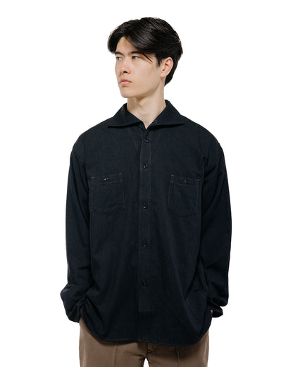 Old Joe Camp Collar Marine Shirts Long Sleeve Black
