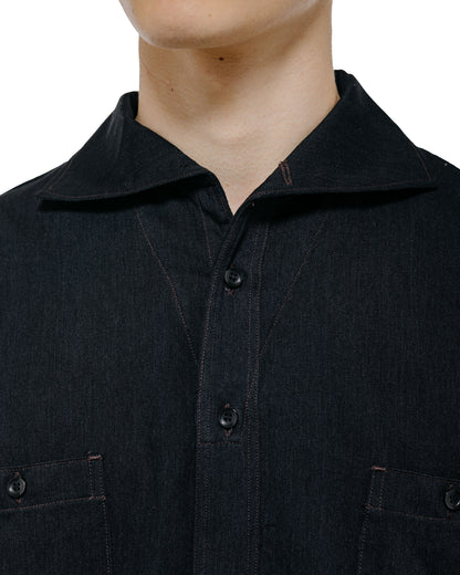 Old Joe Camp Collar Marine Shirts Long Sleeve Black