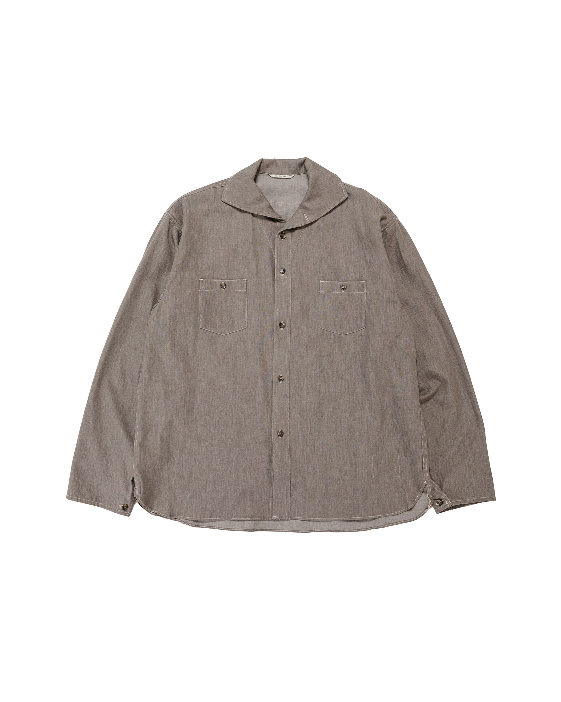 Old Joe Camp Collar Marine Shirts Long Sleeve Nutmeg