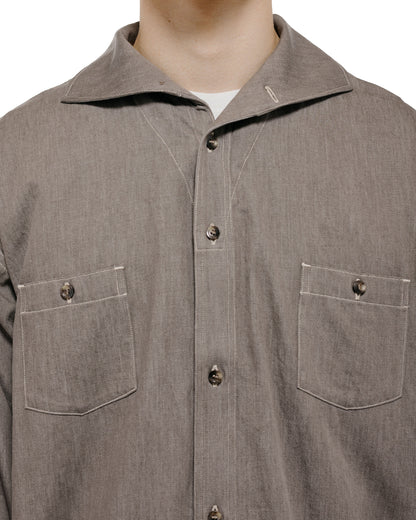 Old Joe Camp Collar Marine Shirts Long Sleeve Nutmeg