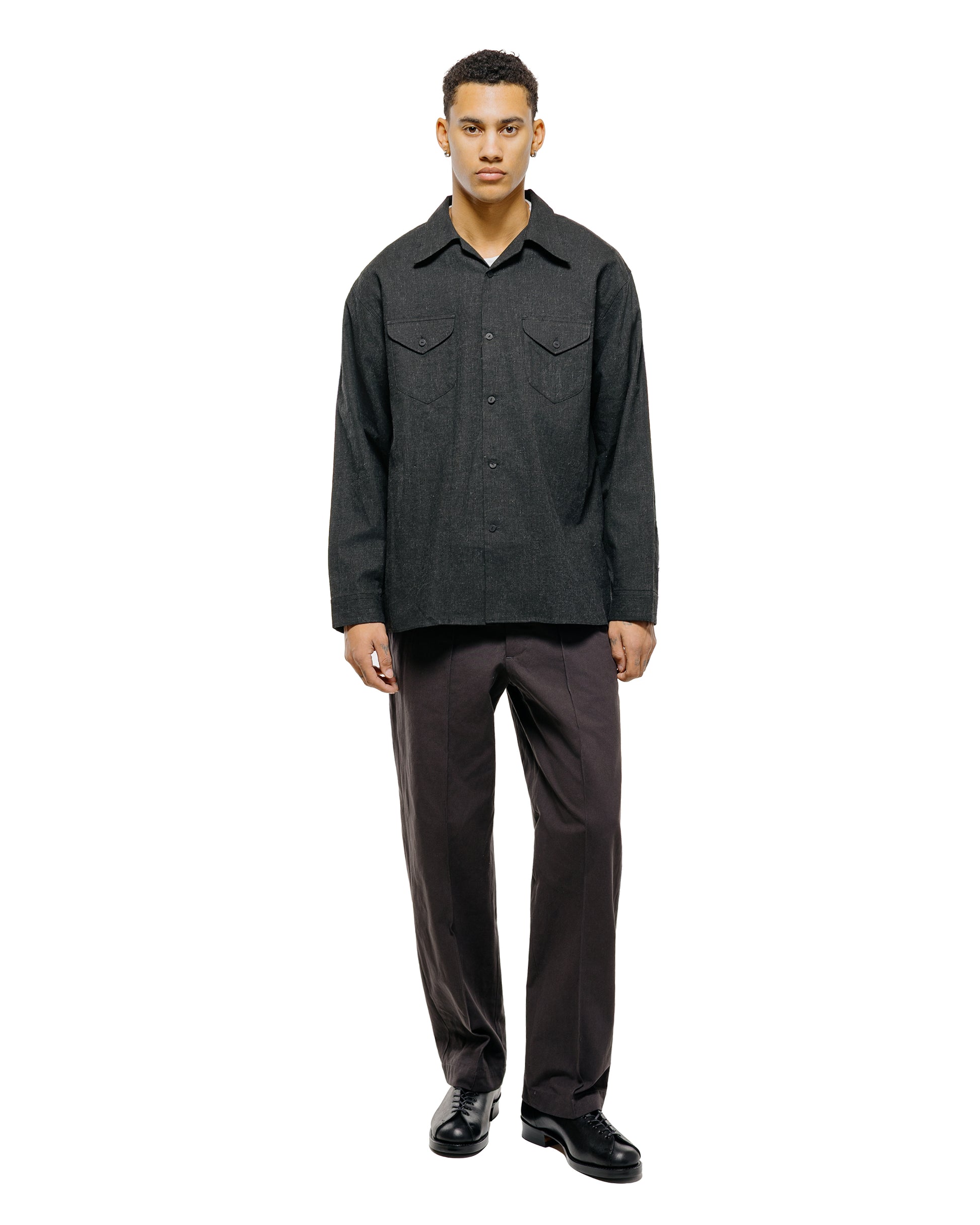 lost & found Old Joe Old Joe Front Tuck Army Trouser Black