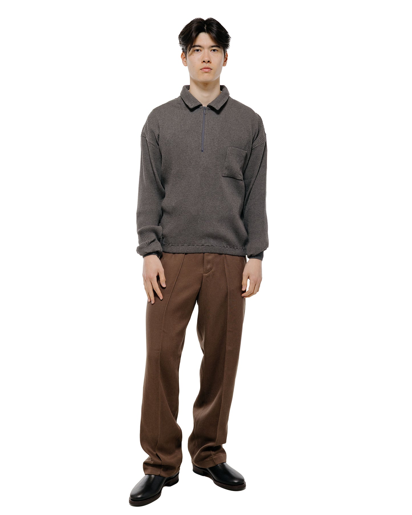 Old Joe Front Tuck Army Trouser Coffee
