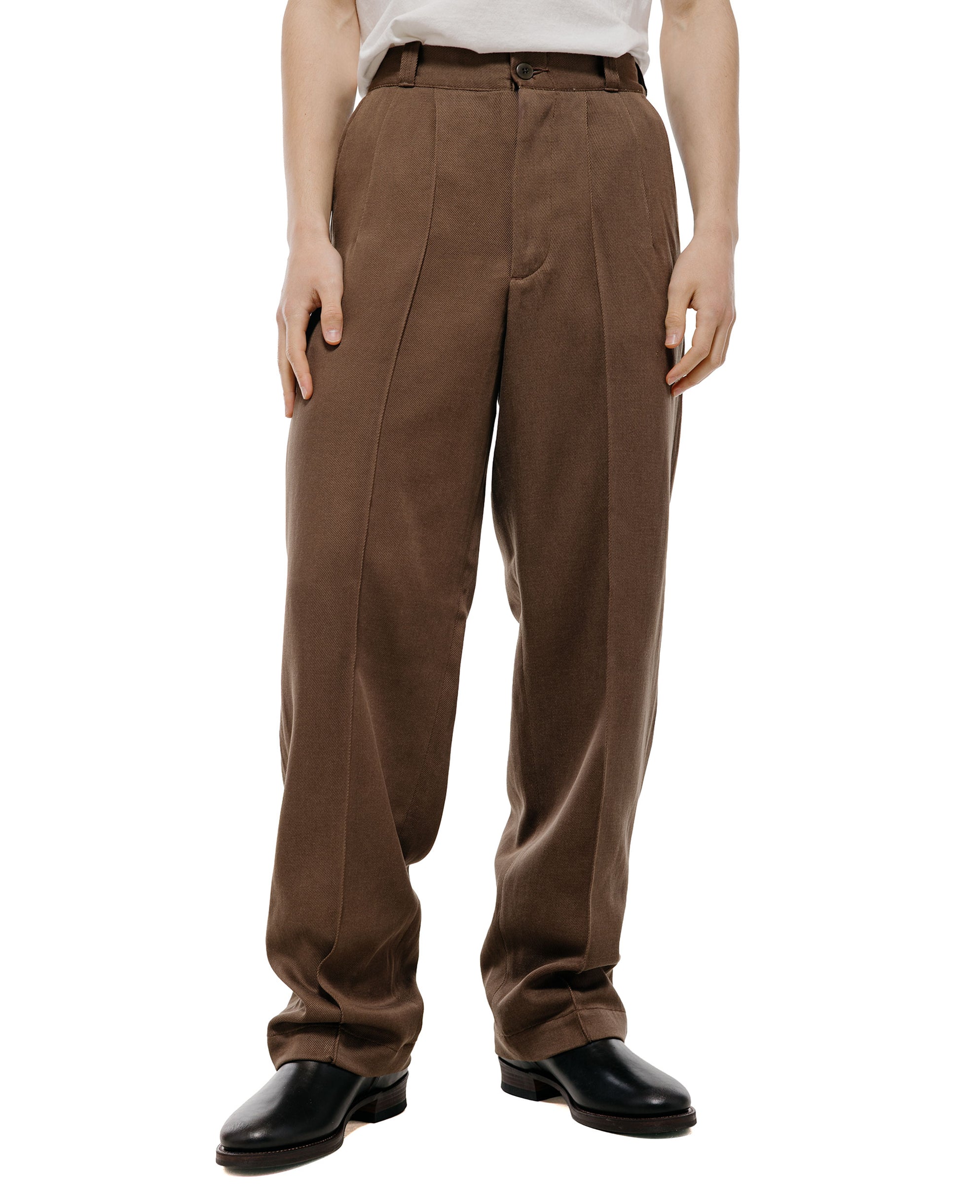 Old Joe Front Tuck Army Trouser Coffee
