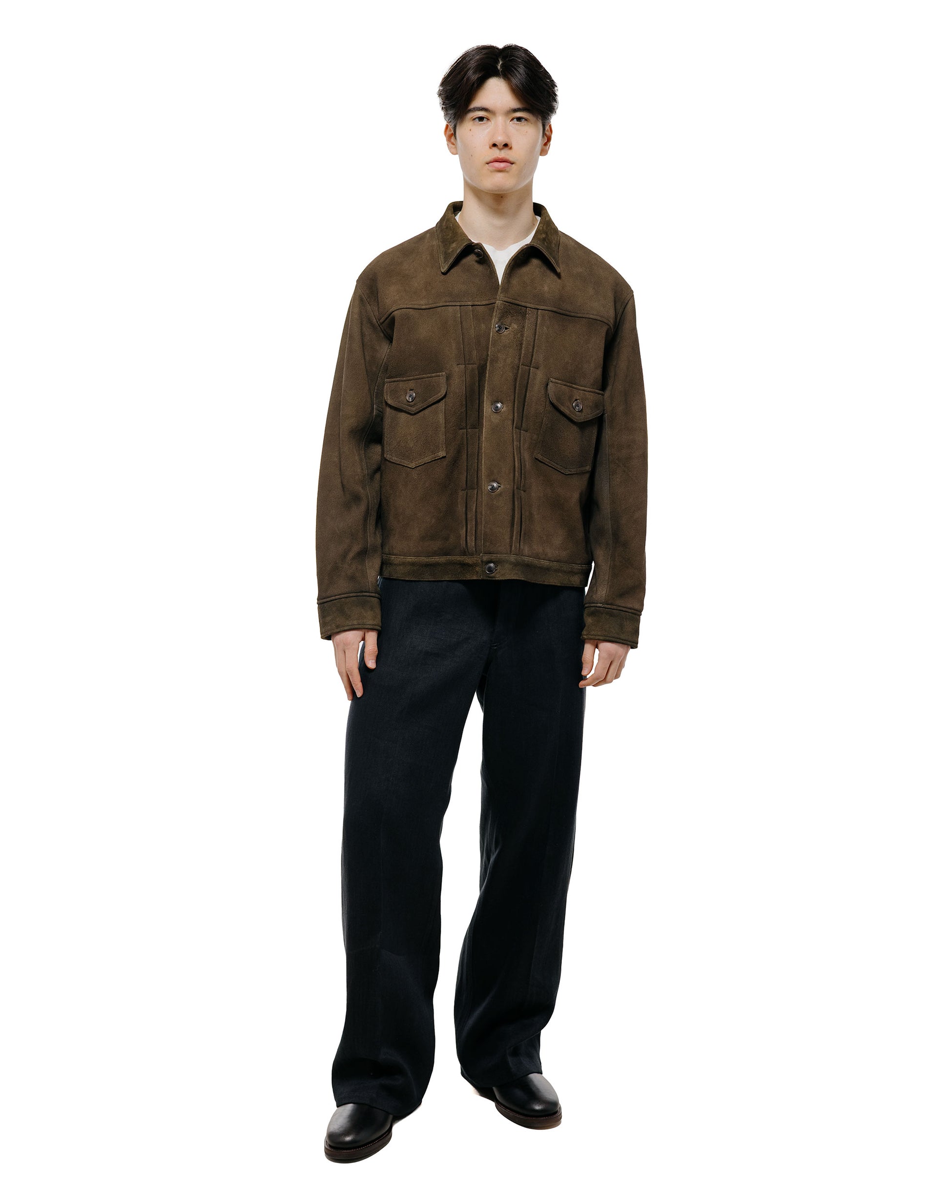 Old Joe Front Tuck Army Trouser Onyx