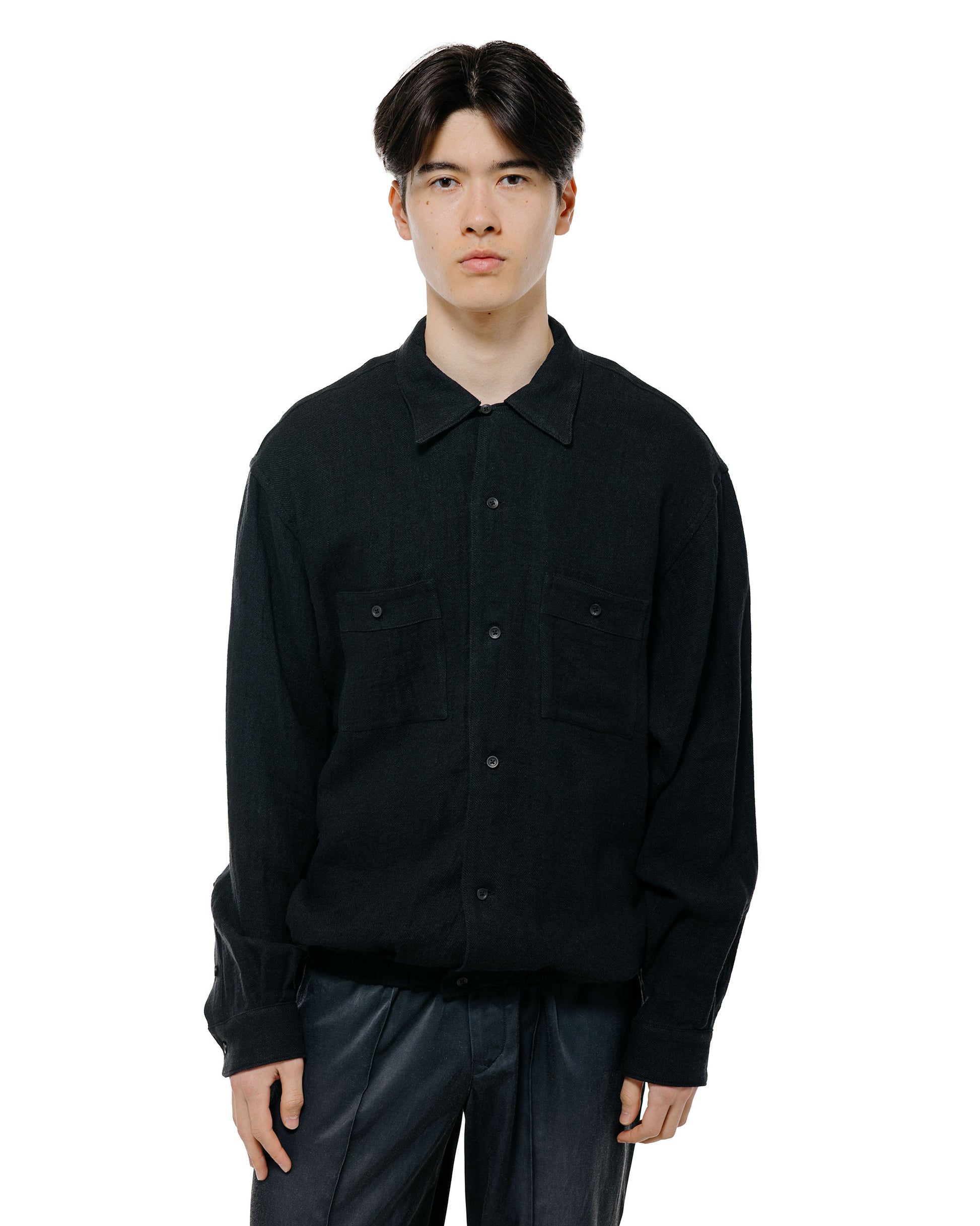 Old Joe Gathered Waist Marlboro Shirts Long Sleeve Onyx