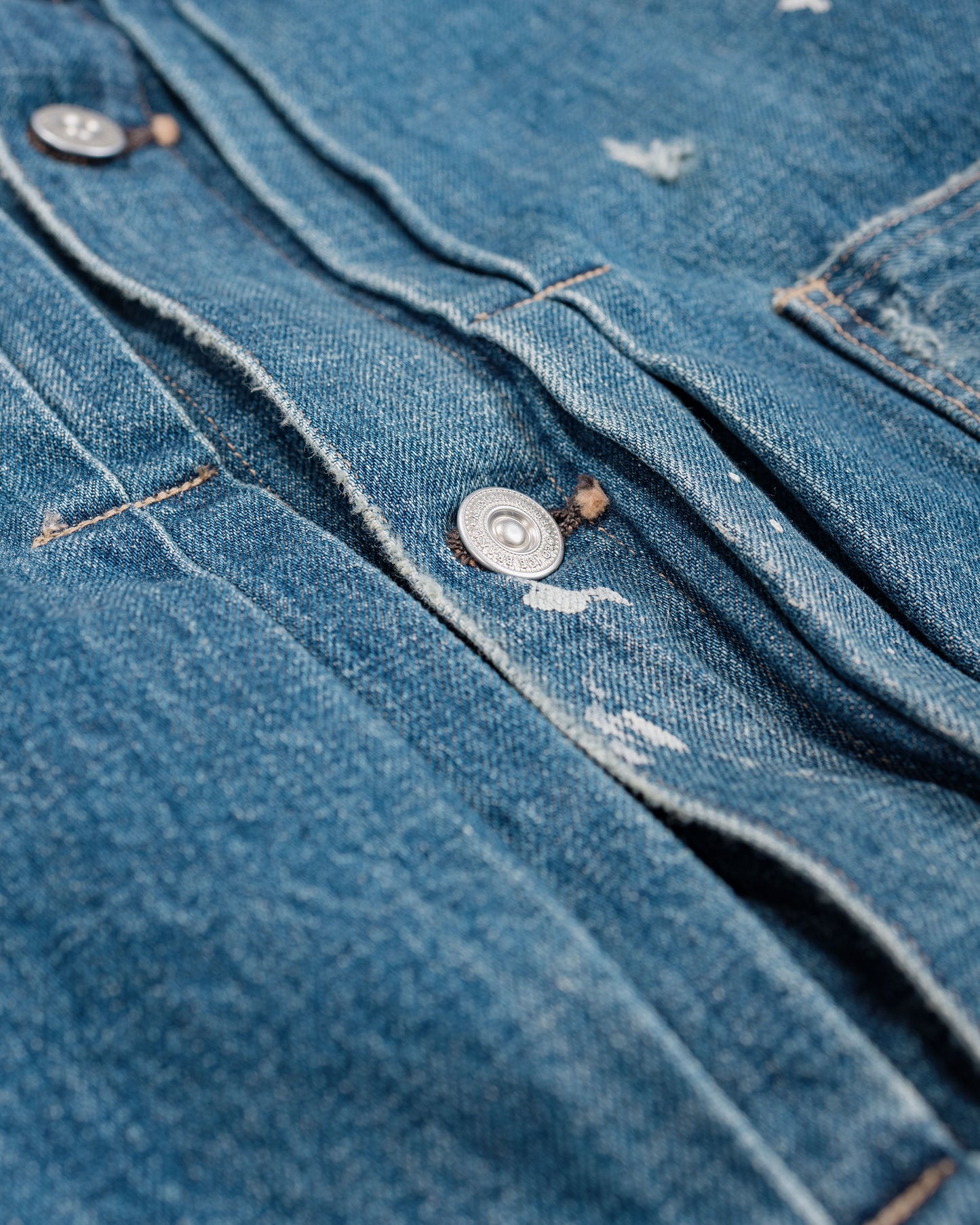 lost & found Old Joe Old Joe One Pocket Jean Jacket (Scar Face & Paint) Indigo