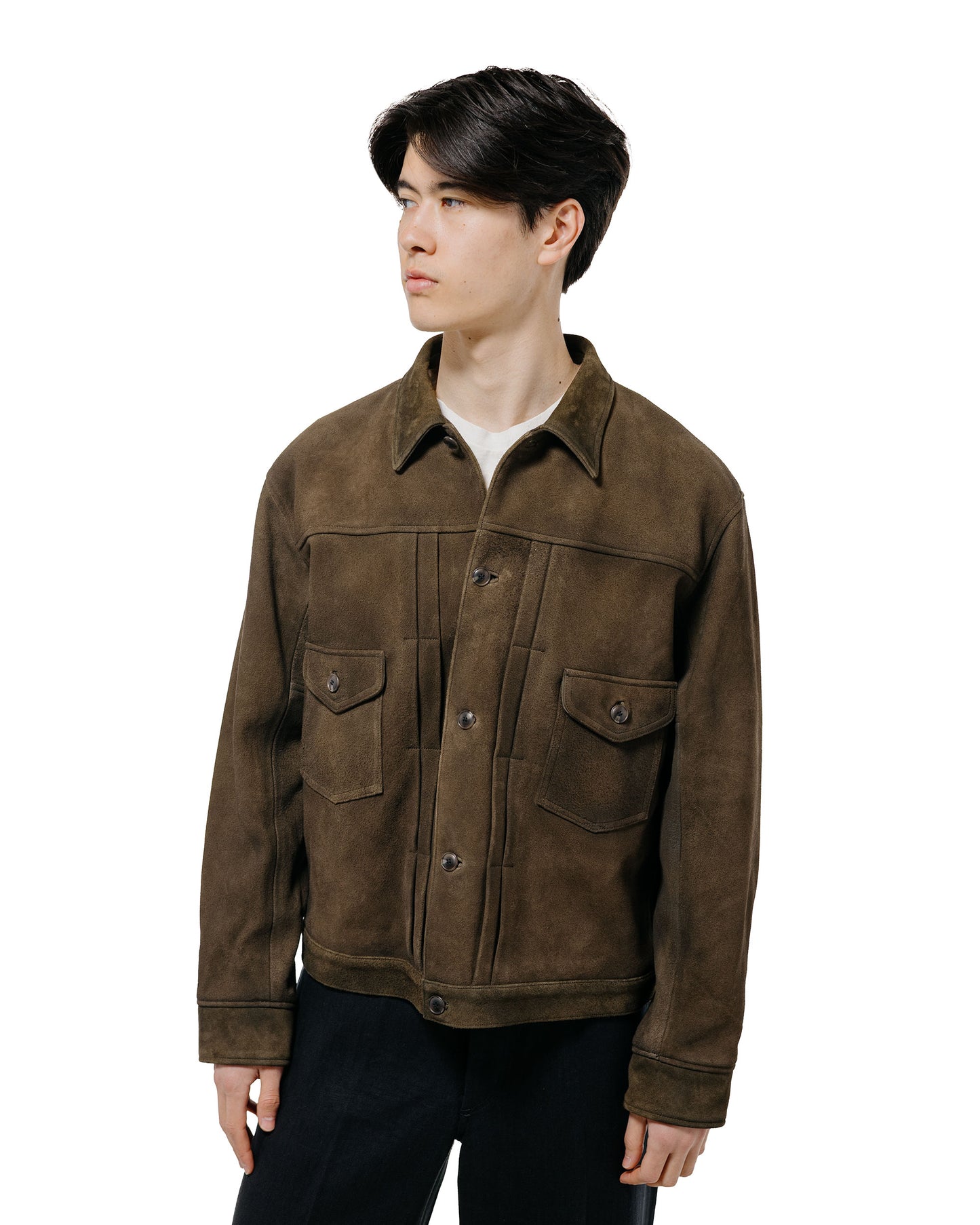 Old Joe Patina Deer Skin Jean Jacket Suede Oak Suede