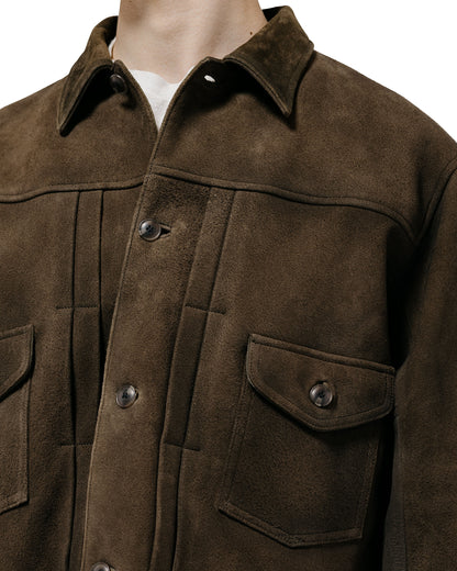 Old Joe Patina Deer Skin Jean Jacket Suede Oak Suede