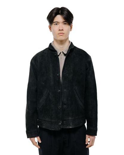 Old Joe Patina Horse-Hide Cossack Jacket Rough Out Patina Black