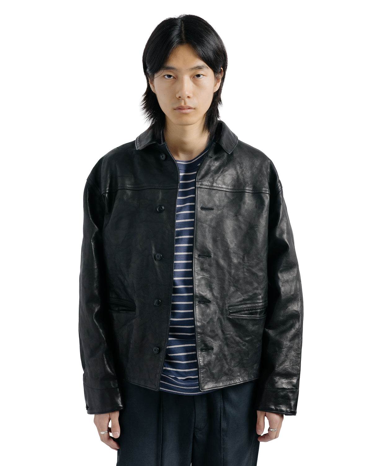 Old Joe Patina Horse-Hide Pinkerton Jacket Patina Black