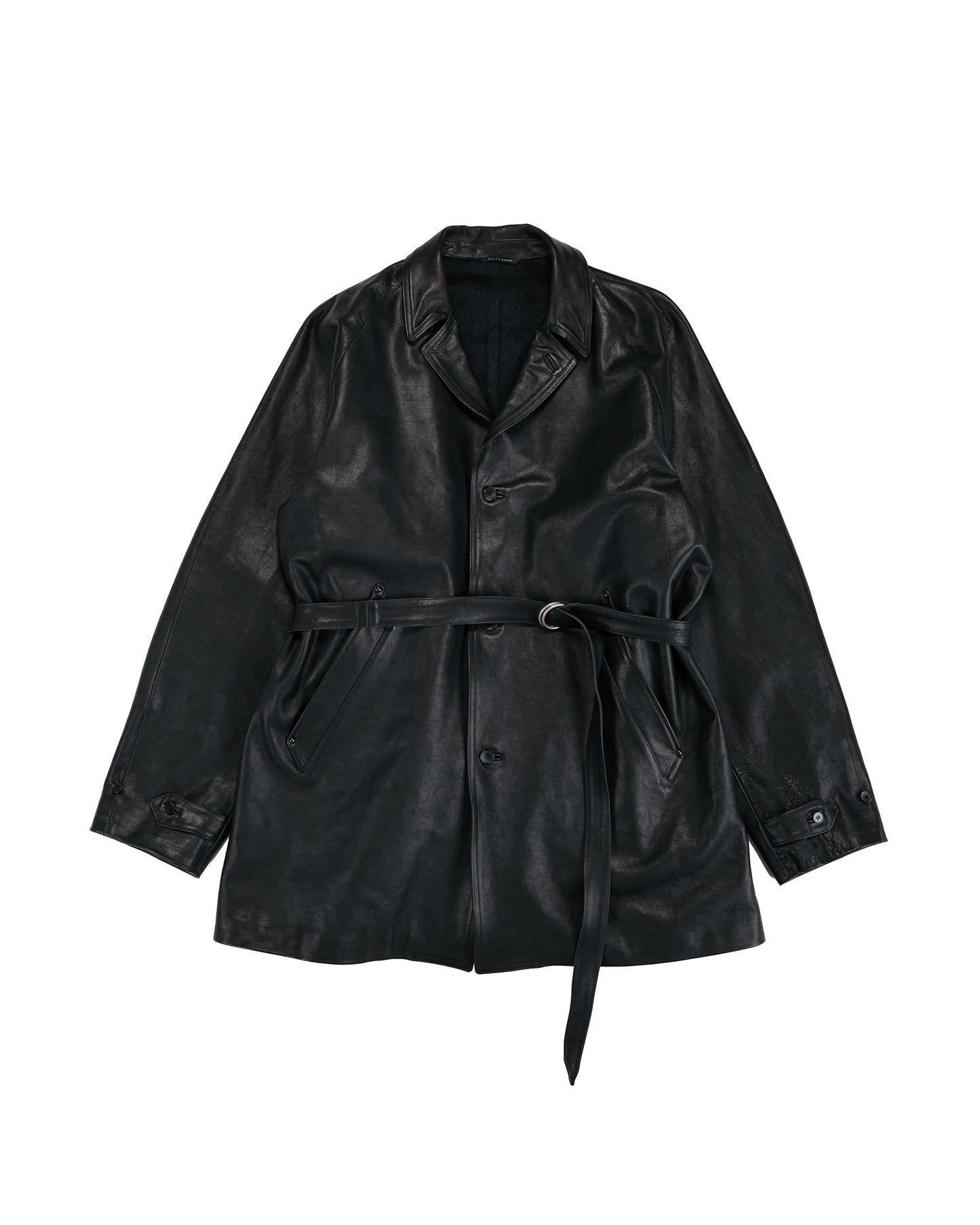 lost & found Old Joe Old Joe Stunning Leather Vehicle Coat (Italian Calf) Onyx Black
