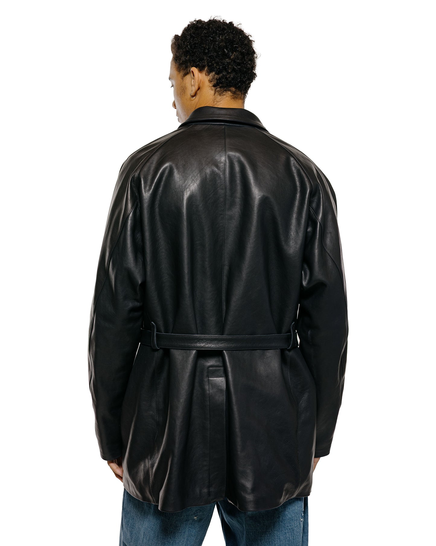 lost & found Old Joe Old Joe Stunning Leather Vehicle Coat (Italian Calf) Onyx Black