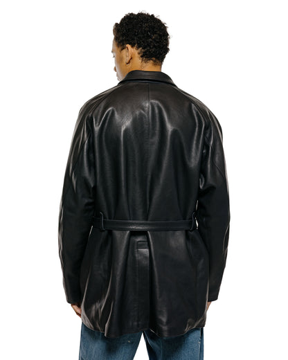 lost & found Old Joe Old Joe Stunning Leather Vehicle Coat (Italian Calf) Onyx Black