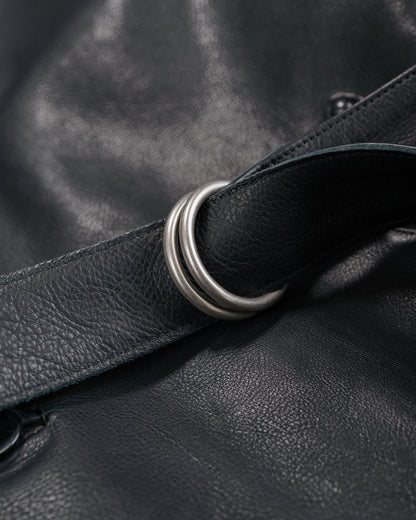 lost & found Old Joe Old Joe Stunning Leather Vehicle Coat (Italian Calf) Onyx Black
