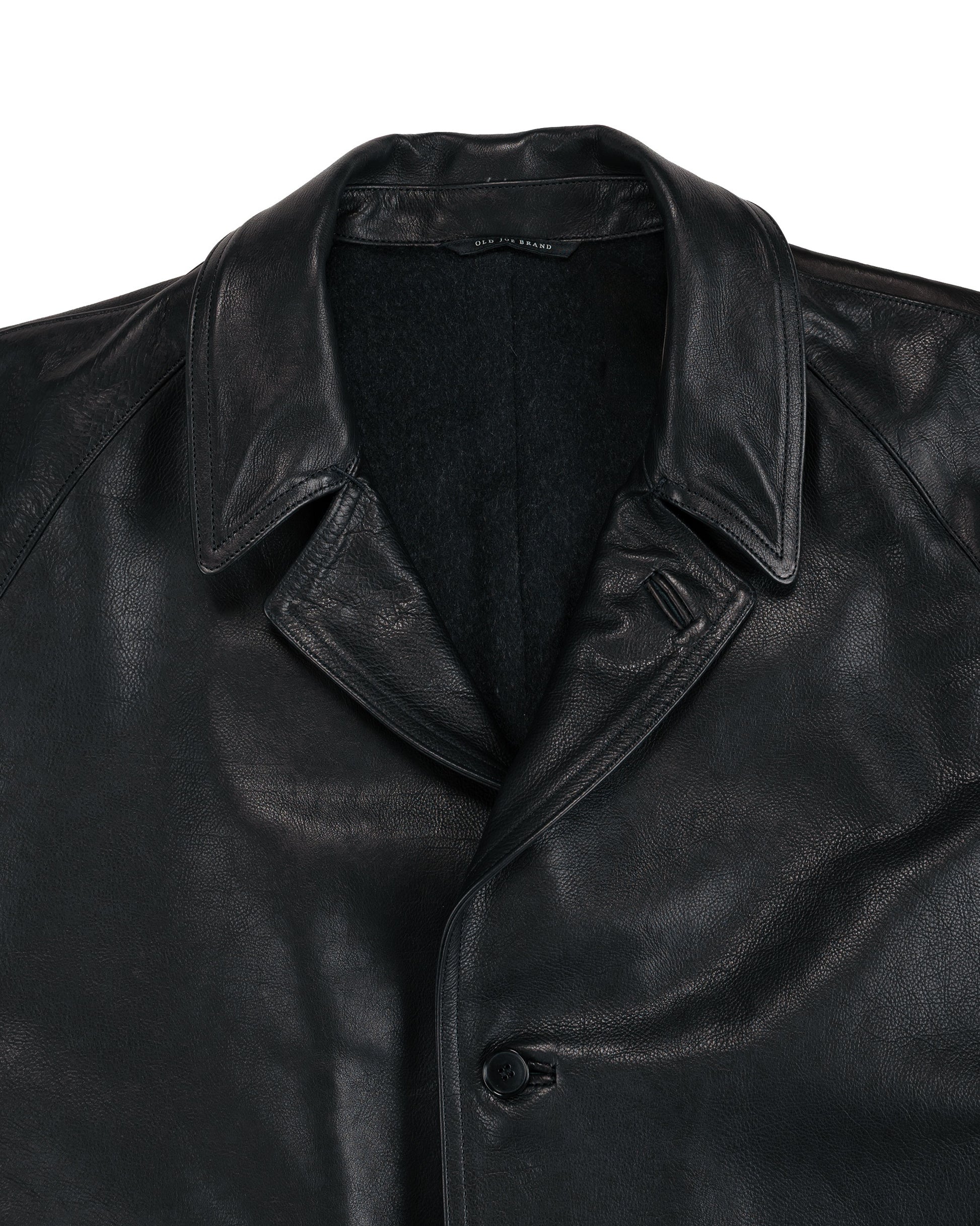 lost & found Old Joe Old Joe Stunning Leather Vehicle Coat (Italian Calf) Onyx Black