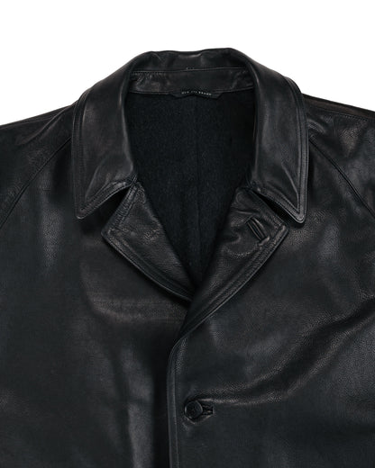lost & found Old Joe Old Joe Stunning Leather Vehicle Coat (Italian Calf) Onyx Black