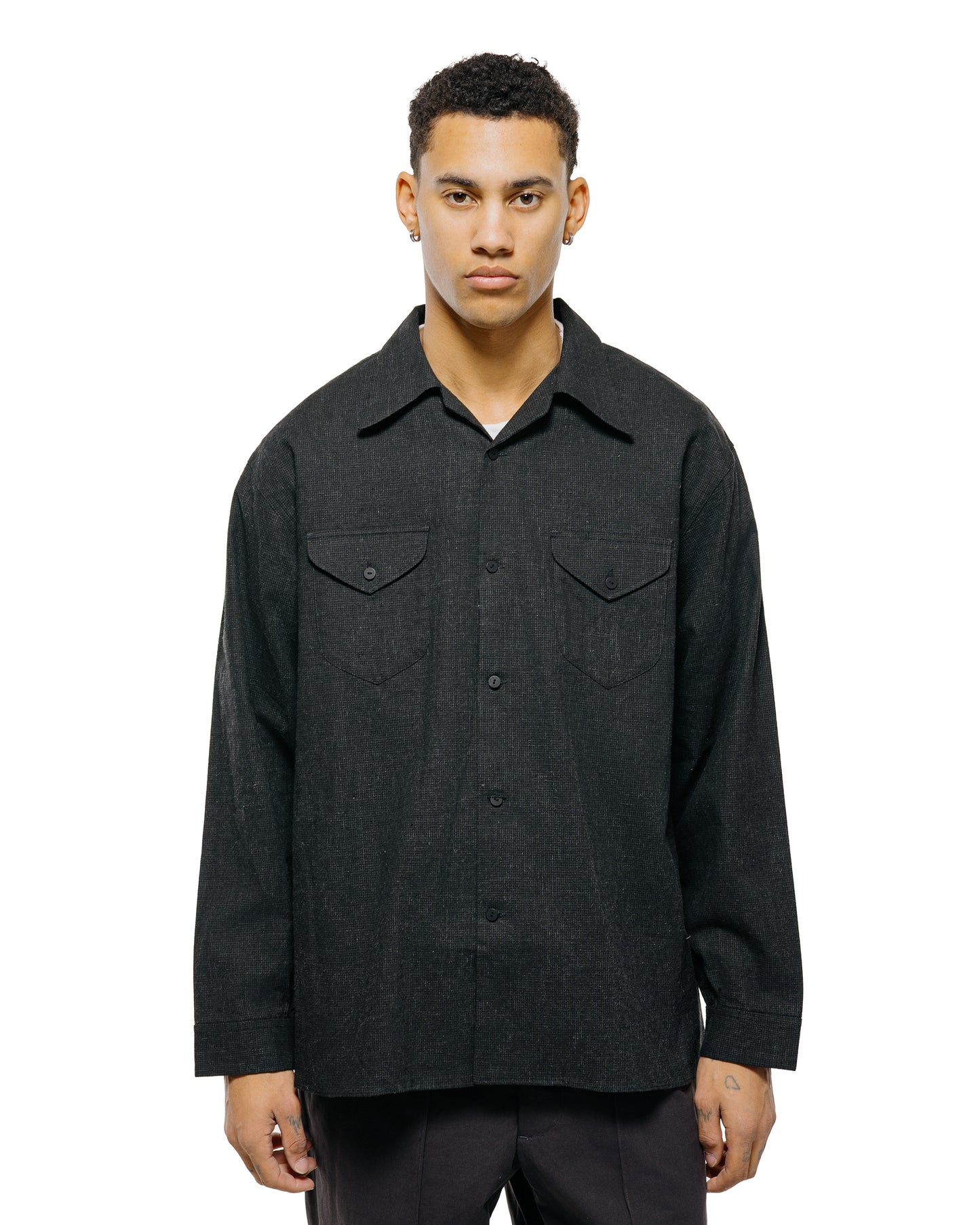 lost & found Old Joe Old Joe Swallow Collar Sports Shirts Ink Black