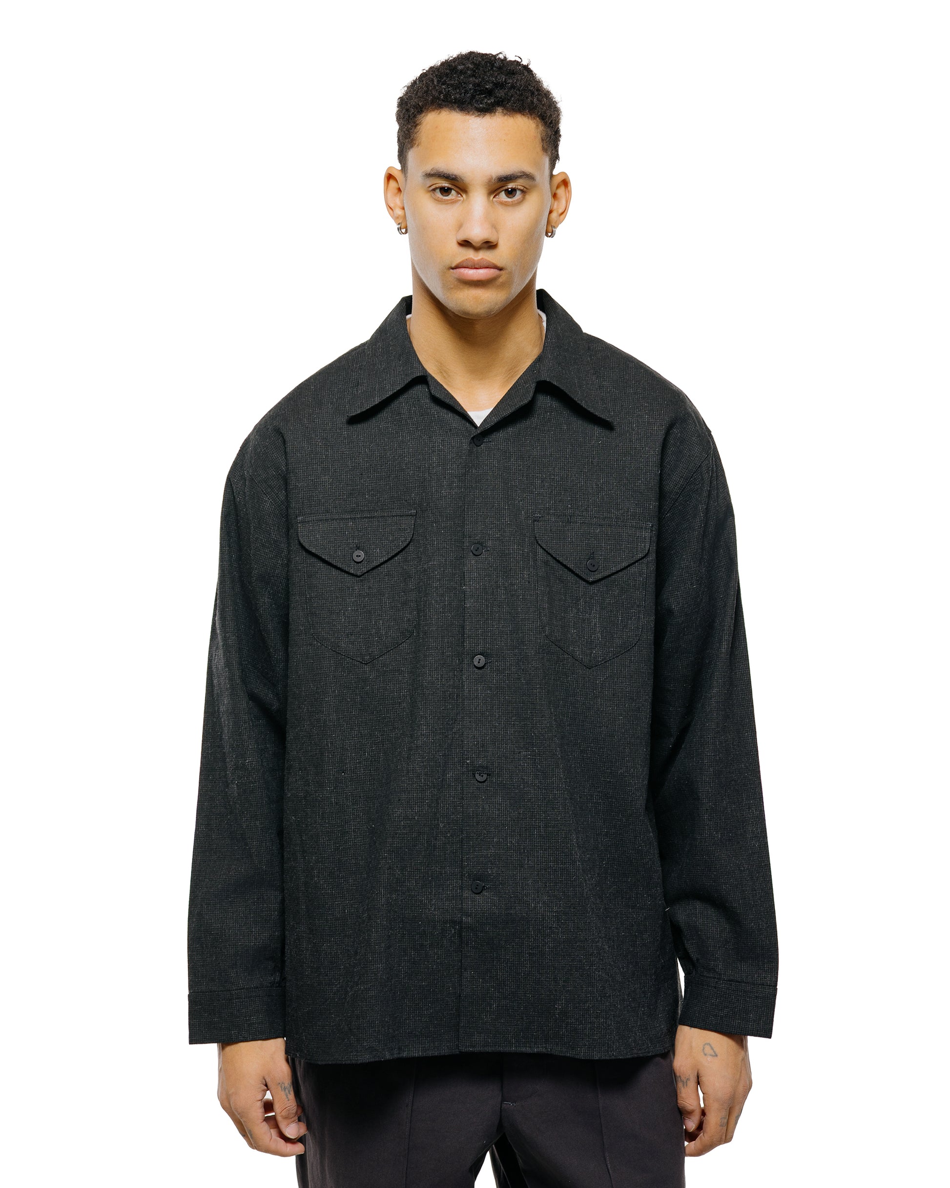 lost & found Old Joe Old Joe Swallow Collar Sports Shirts Ink Black